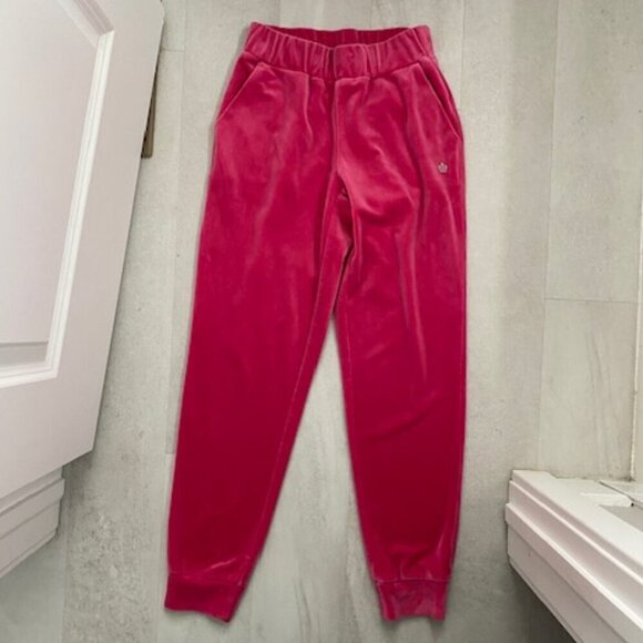 Vintage JUICY COUTURE Hot Pink Velour Joggers Track Pants XS - Picture 2 of 9
